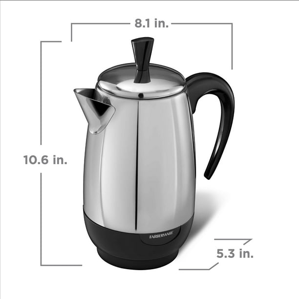 Farberware 8-Cup Stainless Steel Electric Coffee Pot Maker