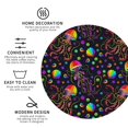 thumbnail image 4 of Balery 6 Pcs Rainbow Jellyfishesleather Coasters Set, Drink Table Cup Coasters For Living Room Kitchen Coffee Decor, 4 of 9