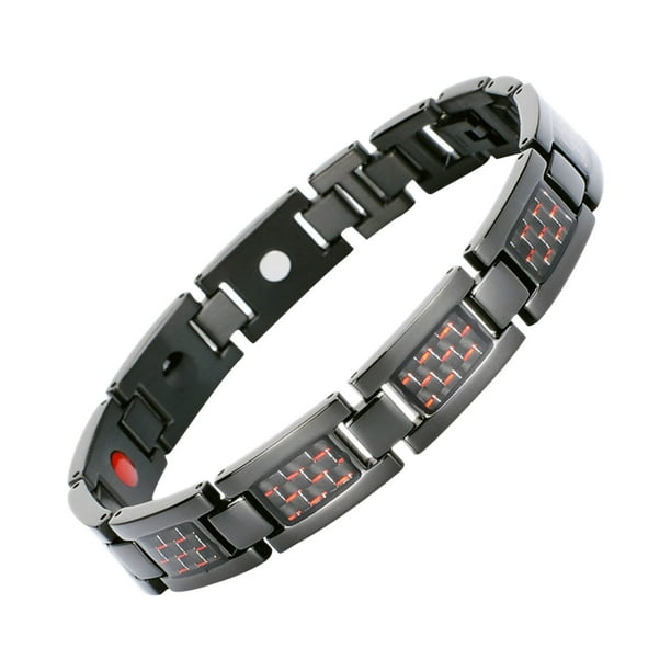 Xihbxyly Oferta de iluminación Pulsera magnética de terapia adelgazante titanio Pulsera de magnetoterapia Pulsera de pareja de joyería