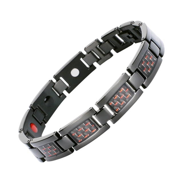 Xihbxyly Oferta de iluminación Pulsera magnética de terapia adelgazante titanio Pulsera de magnetoterapia Pulsera de pareja de joyería