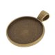 thumbnail image 5 of 100 piezas de joyería de bronce / plata, bandejas vacías, colgantes de ágata, ajuste de base de bricolaje Macarena Joyas de piedras preciosas antiguas en blanco, 5 of 8