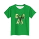 thumbnail image 5 of Blusas y camisas de manga corta con cuello redondo para niños Camiseta estampada del Día de San Patricio de manga corta con cuello redondo, informal, versátil, para niñas, top de poliéster, 5 of 5