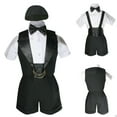 thumbnail image 1 of Infant Boy Toddler Christening Baptism Formal Black Vest ShortsTuxedo Suit 0M-2T, 1 of 5