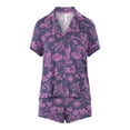 thumbnail image 7 of Joyspun Women’s Notch Collar Top and Shorts Pajama Set with Piping, 2-Piece, Sizes XS-3X, 7 of 7