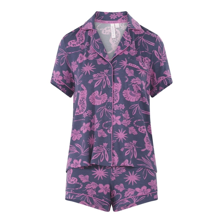 ◆JO'S LOUNGE◆ w Lavender Towel Short Pajama Set LavenderTW w) Lavender Towel Short Pajama Set - JO'S LOUNGE