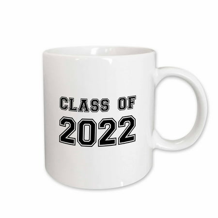 3dRose Class of 2022 - Graduation gift - graduate graduating high school university or college grad black - Two Tone Green Mug,