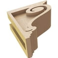 thumbnail image 6 of 3"W x 6"D x 6"H Classic Scroll Rough Cedar Woodgrain TimberThane Corbel, Primed Tan, 6 of 6