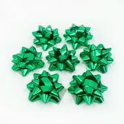 100 PC Green Mini Metallic Star Bows Gift Wrapping Christmas St. Patricks Day