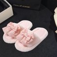 thumbnail image 7 of Honeeladyy Women New Comfortable Home Cute Bow Ties Models Winter Cotton Slippers Couple Models Thick Bottom Warm Cotton Slippers Cute Womens House Slippers, 7 of 7
