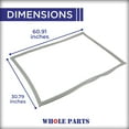 thumbnail image 2 of Whole Parts Refrigerator Freezer Door Seal Gasket (Gray) Part# 5304506125 - Replacement & Compatible with Some Crosley, Gibson, Kelvinator and Frigidaire Refrigerators, 2 of 7