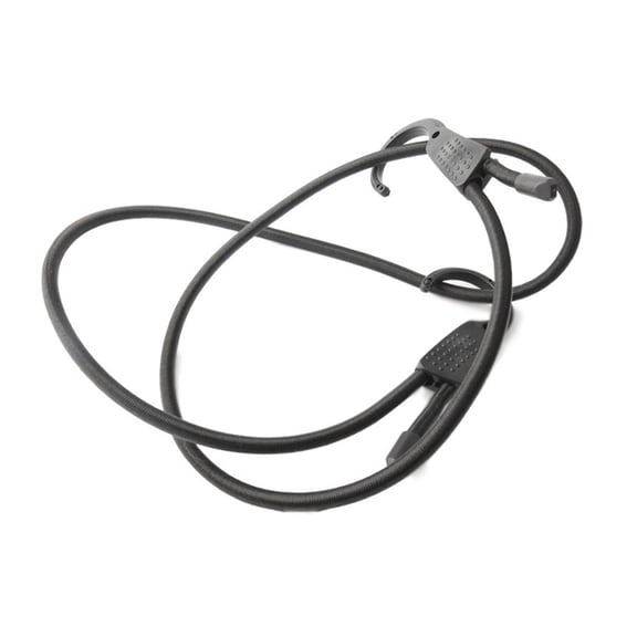 LITINKIMI Elastic Rope Cord Elastic Clotheslines Metal Hooks Black 1Pack