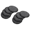 thumbnail image 1 of Unique Bargains Patins pour Meubles, 8 Pcs 1 8/9 Pieds - Patins Ronds en Feutre, Réutilisables pour Tapis (Noir), 1 of 5