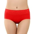 thumbnail image 1 of Aayomet Culotte Sans Couture pour Femmes en Coton Pur Anti-Fuite Menstruelle (Rouge, G), 1 of 4