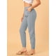thumbnail image 4 of Pantalones de chándal de algodón Allegra K con cintura elástica casual para mujer Gris L, 4 of 6