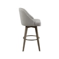 thumbnail image 4 of Madison Park Pearce 30" Solid Wood Polyester Bar Stool with Swivel Seat - Gray, 4 of 7