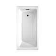 thumbnail image 3 of Wyndham Collection WCBTW16030RMBTRIM 60 x 30 in. Grayley Alcove Bathtub with Right-Hand Drain & Overflow Trim in Matte Black, White, 3 of 7