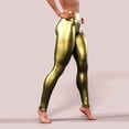 thumbnail image 4 of High Waisted Shiny Leggings for Women, Stretchy Metallic Yoga Pants Activewear, 4 of 9