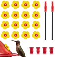 thumbnail image 1 of Comederos para colibríes de repuesto para flores, 16 unidades, con 2 cepillos, 1 of 7