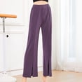 thumbnail image 2 of Plebaso Yoga Gym Pants for Women Casual Solid Color High Waist Split Wide Leg Pants Women's Loose Athletic Pants, 2 of 7