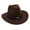 Brown, variant on Wide Brim Hat Hiking Camping Teens Performance Cap Casual Western Cowboy Hat Navy Blue