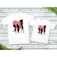 thumbnail image 3 of Gibobby Playera Corte clásico para Mujer conjunto camiseta niños niñas lindo tops bebé día camiseta mamá niños blusa mujer(Blanco,G), 3 of 5