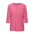 thumbnail image 3 of Haut à Bavette Grande Taille Blouse Habillée Femme Blouse Raglan Femme Blouse Turquoise pour Femme Grande Taille Non Chemises Femme Blouse de Rodéo Femme Blouse Foncée Polyester Blouse Femme 3x T-Shirts Femme, 3 of 3
