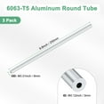 thumbnail image 3 of Tubo redondo de aluminio 6063 de 250 mm en paquete de 3, tubería de aluminio sin costura de 3 mm ID 8 mm OD para manualidades DIY [0.12x0.31x9.8IN], 3 of 7