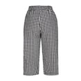 thumbnail image 6 of JoveMarine Women's Plaid Capris - Fashion Tartan Print Elastic Waistband with Pockets Loose Casual Cropped Pants for Daily Work, Comfy,Black L, 6 of 7