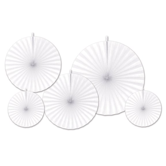 Beistle Accordion Paper Fans (Case of 60) White