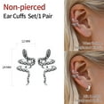 ChicSilver Snake Ear Cuff Earrings 925 Sterling Silver Non Piercing