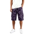 thumbnail image 2 of TQWQT Camo Cargo Shorts for Men Drawstring 3/4 Cargo Capri Shorts Elastic Waist Loose Fit Below Knee Lightweight Casual Street Outdoor Summer Shorts with Pockets Purple S, 2 of 6