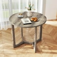 thumbnail image 2 of Costway Table à Manger en Bois de 36 Pouces pour 2 à 4 Personnes avec Base de Piédestal en Forme d'Aile Gris, 2 of 10