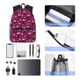 thumbnail image 4 of Disketp Festive Flamingos Mochila Ligera Clásica con Múltiples Bolsillos, Mochila Casual para Hombre y Mujer, Ideal para Escuela, Trabajo y Viajes, 4 of 6