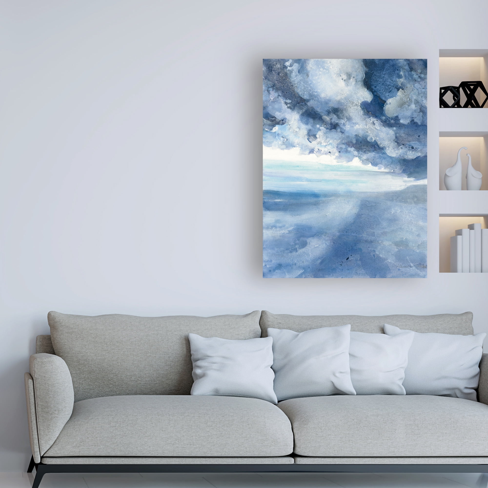 Trademark Fine Art 'The Sea And Clouds' Canvas Art by Albena Hristova