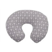 Nursing Pillow Slipcover, Grey Background with White Arrows, by Danha