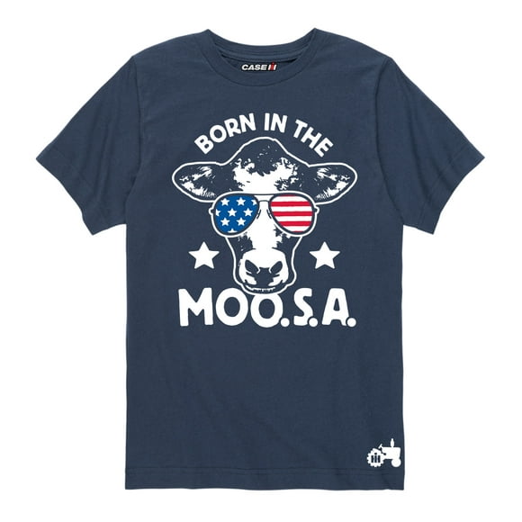 Né dans la Moissonneuse-Batteuse Internationale Moo Sa - T-Shirt à Manches Courtes pour Jeunes et Enfants