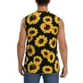 thumbnail image 4 of Balery Sunflower 6 Camisetas sin mangas para hombre, absorbe la humedad y protege contra el mal olor.-Medium, 4 of 7
