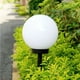 thumbnail image 4 of Lámpara de césped con energía solar (4 unidades), forma esférica redonda, con enchufe, luz blanca, para exteriores., 4 of 7