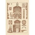 thumbnail image 2 of Buhlmann, J. 13x18 White Modern Wood Framed Museum Art Print Titled - Domical Vaulting of the Renaissance, 2 of 4