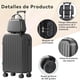 thumbnail image 3 of Juego de Maletas de Viaje,Set de 3 Piezas de Equipaje, 20 y 14 Pulgadas + Mochila de viaje, Mango Telescópico, Ruedas Giratorias 360°, Resistente ABS, Con Compartimentos Y Correa Ajustable, 3 of 8