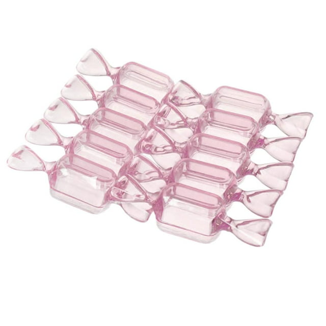 10 Pieces Shaped Candy Storage Box Case Containers , Pink, 8x2x2.5cm