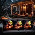 thumbnail image 4 of Pandiboks Halloween Throw Pillow Covers 18x18in Couch Pillow Covers Multicolor Square Pumpkin Polyester Autumn for Den、Outdoor, 4 of 5