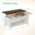 thumbnail image 4 of Planntonneo Farmhouse 4 in 1 Lift Top Coffee Table with Storage Cabinet for Living Room, Dining Room, White, 4 of 9