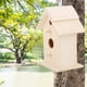 thumbnail image 2 of 2 uds innovadora casa de madera para pájaros al aire libre caja de cría de pájaros jaula ornamento decoración de jardín, 2 of 8