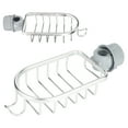 thumbnail image 3 of Sink Faucet Sponge Holder, Ventilated Sink Caddy Organizer, Rust-Resistant Aluminum Alloy for Kitchen Sink Silver, 3 of 7