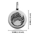 thumbnail image 2 of Stainless Steel Tribal Scorpio Zodiac (Scorpion) Round Medallion Pendant Necklace, 2 of 3