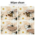 thumbnail image 4 of PIKWEEK  Fitted Round Tablecloth with Elastic Edge Wipe Clean Cute Daisy Flower and Bees Table Cloth for Outdoor/Indoor Use, 4 of 7