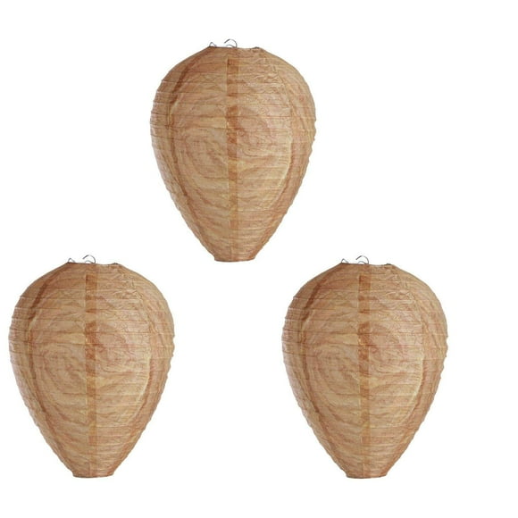 3Pcs Waterproof Wasp Nest Decoy Bee Decoy Deterrent range hives horne defense for Home Garden Outdoors Yellow regular