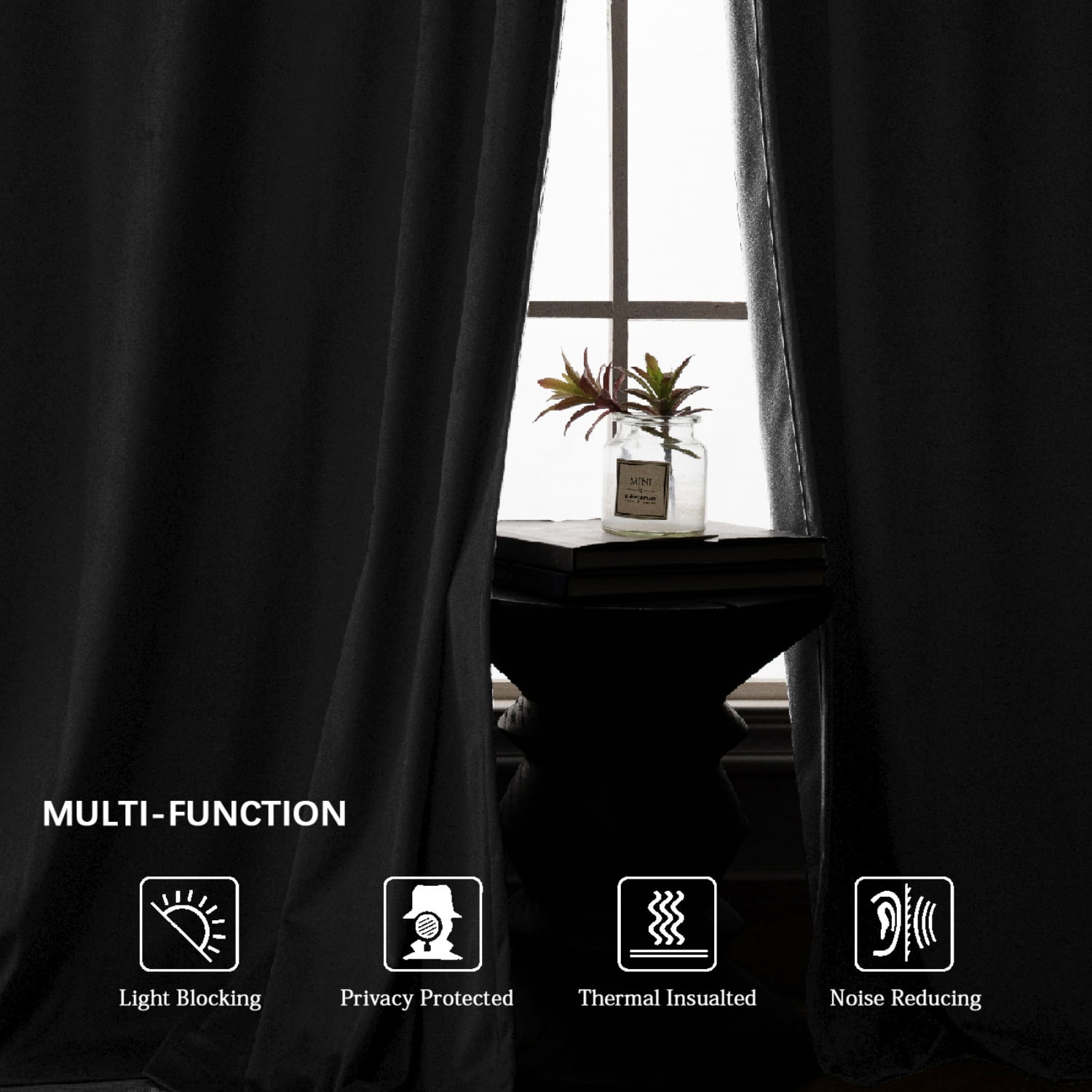 SMILETIME Outdoor Curtains for Patio, Premium Thick Privacy Rod Pocket Outside Curtains for Porch, Pergola, Cabana, 4 Panels
