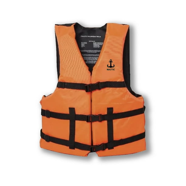 Chaleco Salvavidas Profesional Nautic by DCH Tipo III CS120KG1 para Adulto Color Naranja Talla L